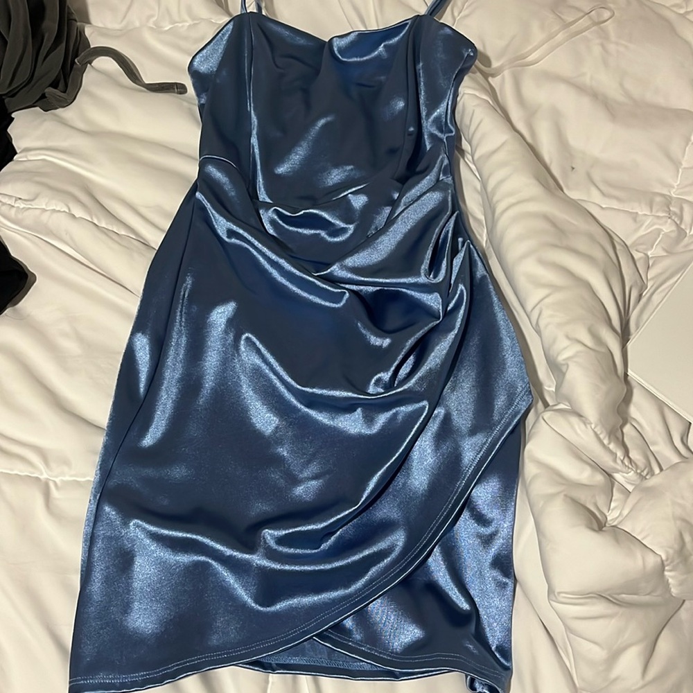 Windsor Blue Metallic Dress